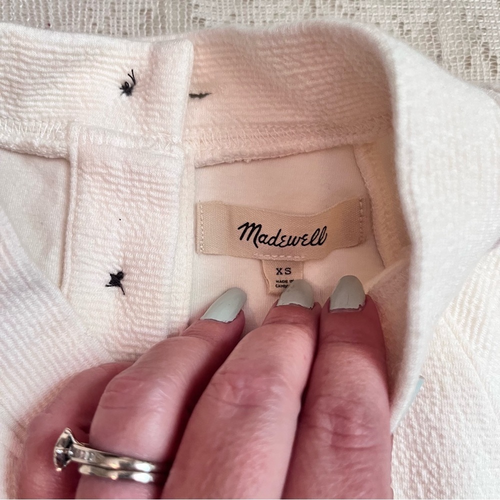 Madewell button back mock neck top - Picture 3 of 11